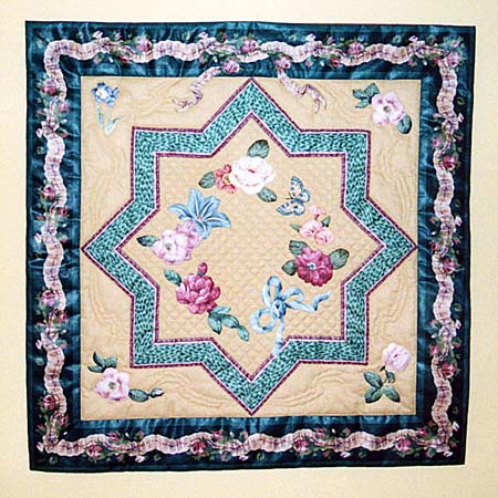 [Broderie Perse Star Quilt]