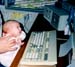[Clara at the computer - 3 months old]