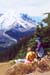 [Clara and Lucy on the edge - Mt Rainier - September 2000]