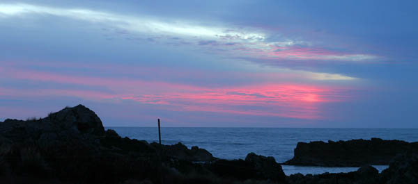 [Sunset over King's Run, Tasmania]